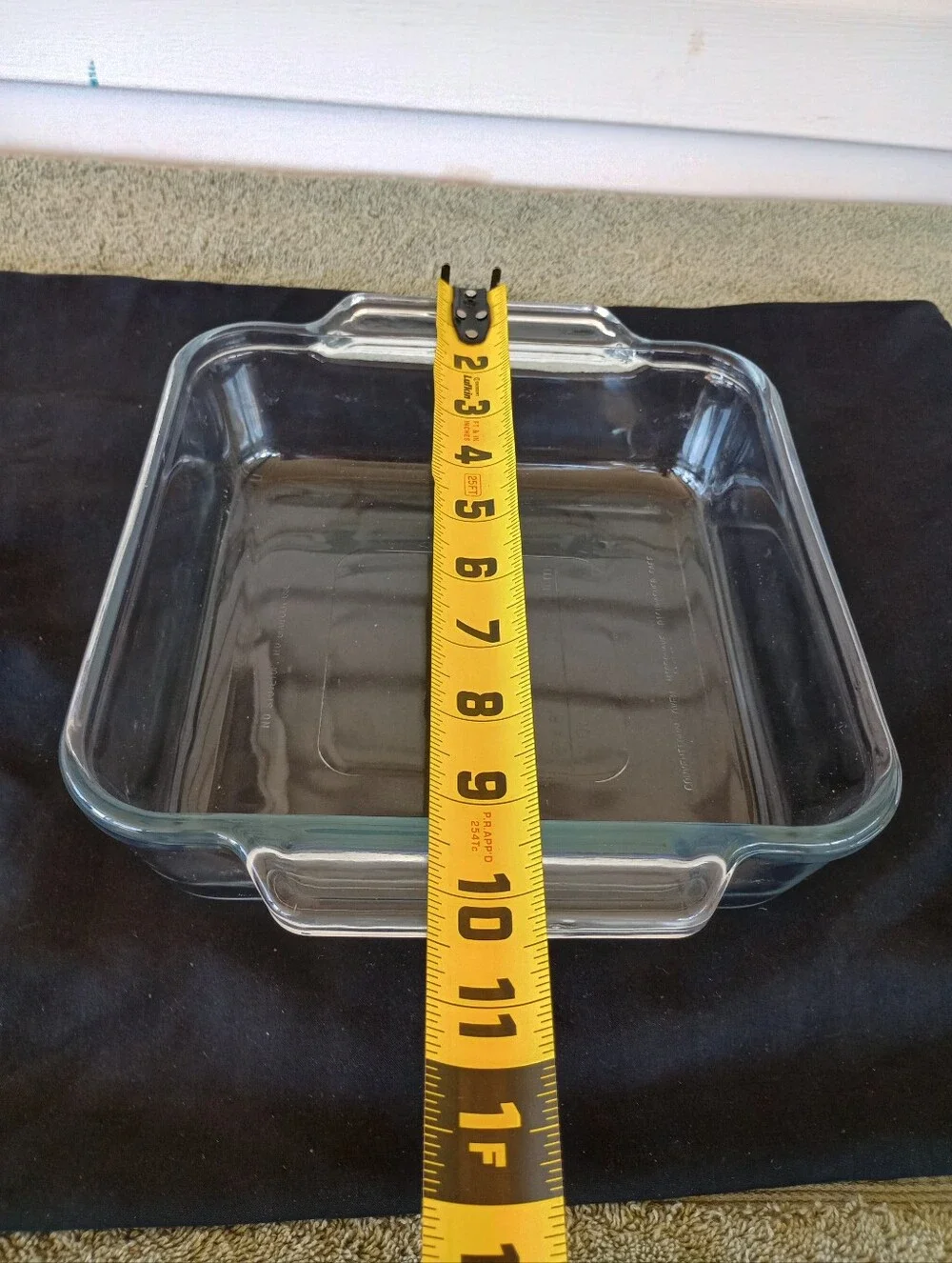 Anchor Hocking Square 8x8 Clear Glass Baking Dish Casserole USA Vintage